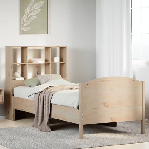 Vidaxl Lit Bibliothèque Sans Matelas 75x190 Cm Bois De Pin Massif