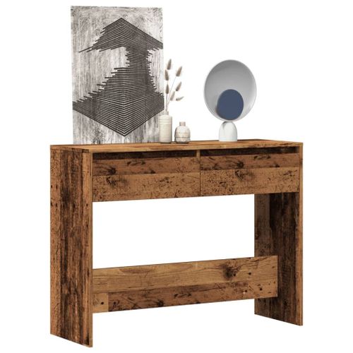 Vidaxl Table Console Vieux Bois 100x35x76,5 Cm Bois D'ingénierie