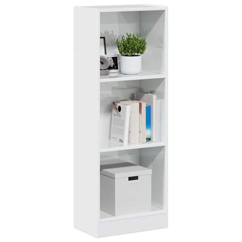 Vidaxl Bibliothèque Blanc Brillant 40x24x109 Cm Bois D'ingénierie
