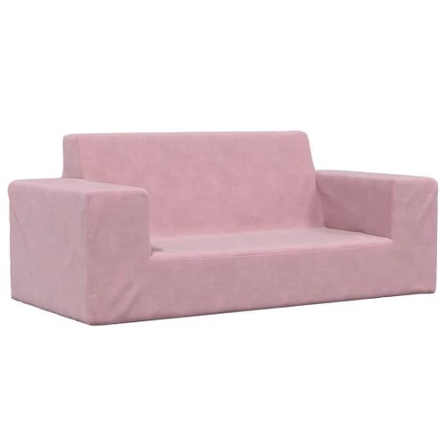 Vidaxl Canapé Pour Enfants À 2 Places Rose Peluche Douce