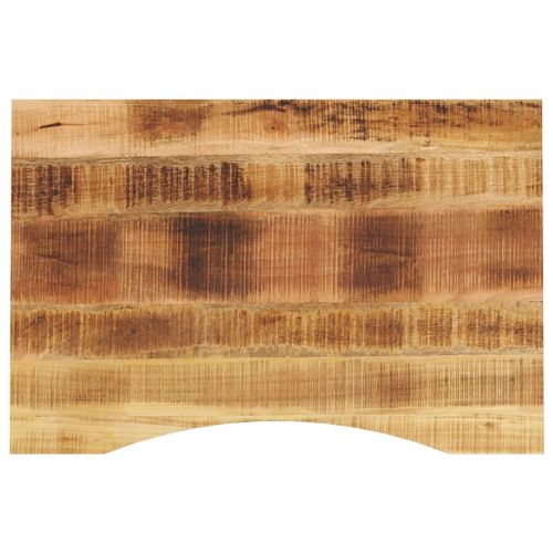 Vidaxl Dessus De Bureau Avec Courbe 80x50x2,5 Cm Manguier Massif Brut