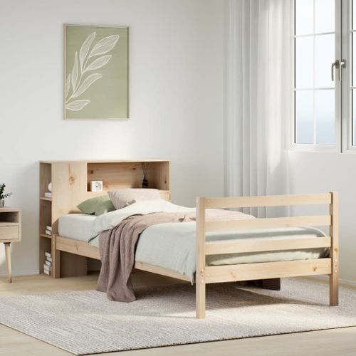 Vidaxl Lit Bibliothèque Sans Matelas 100x200 Cm Bois Massif De Pin