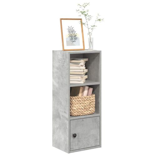 Vidaxl Bibliothèque Gris Béton 31x24x77 Cm Bois D'ingénierie