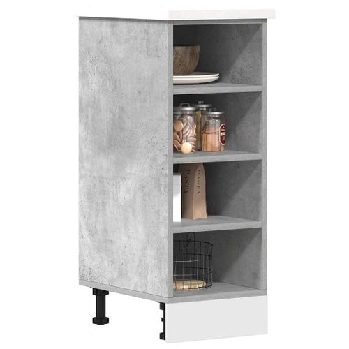 Vidaxl Armoire De Plancher Gris Béton 30x44,5x81,5cm Bois D'ingénierie