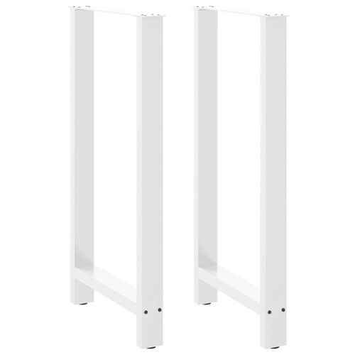 Vidaxl Pieds De Table Basse Blanc 2 Pcs 60x(110-111) Cm Acier