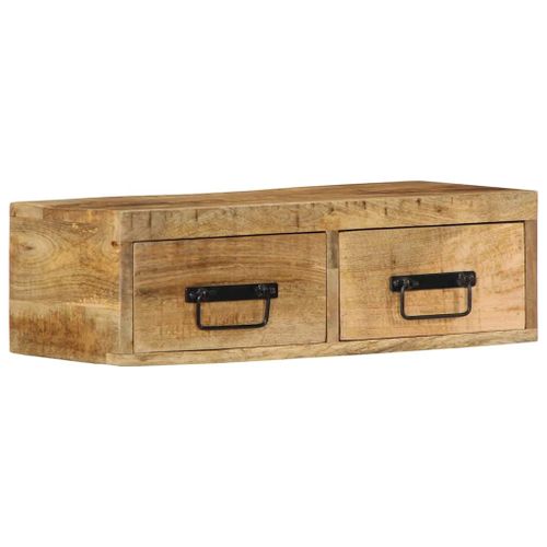 Vidaxl Meuble Tv Mural 60x30x19 Cm Bois Massif De Manguier Brut