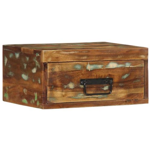 Vidaxl Table De Chevet Murale Bois Massif De Récupération