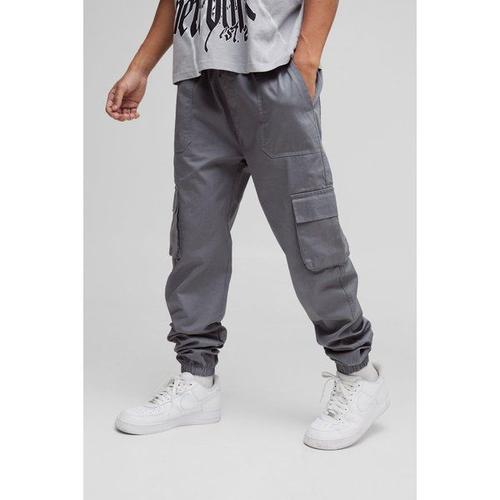 Pantalon Cargo Skinny Élastiqué Homme - Gris - 28, Gris