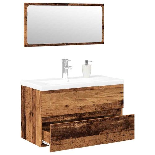Vidaxl Ensemble De Meubles Salle De Bain Bois D'ingénierie