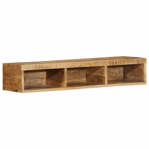 Vidaxl Meuble Tv Mural 100x30x19 Cm Bois Massif De Manguier Brut