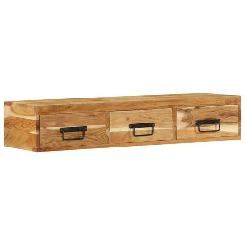 Vidaxl Meuble Tv Mural 100x30x19 Cm Bois Massif D'acacia