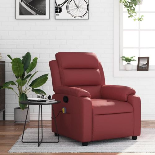 Vidaxl Fauteuil De Massage Inclinable Rouge Bordeaux Similicuir