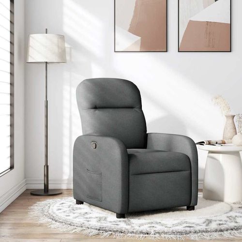 Vidaxl Fauteuil Inclinable Gris Foncé Tissu