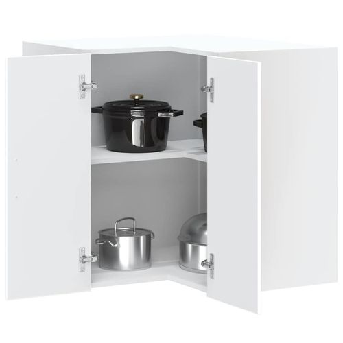 Vidaxl Armoire Murale D'angle De Cuisine Kalmar Blanc Bois Ingénierie