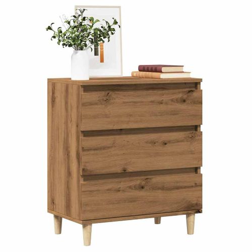 Vidaxl Buffet Chêne Artisanal 60x35x70 Cm Bois D'ingénierie
