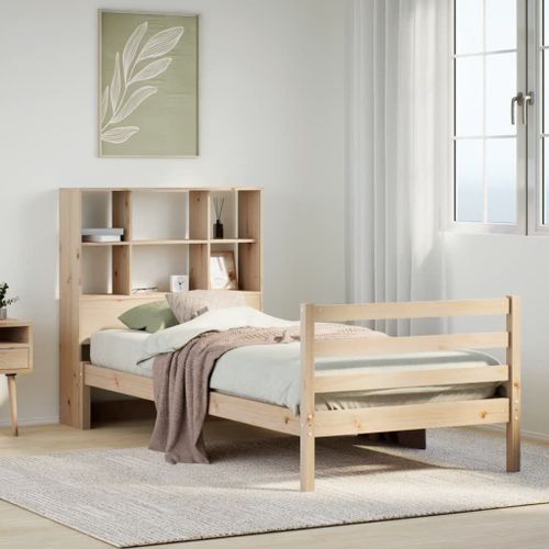 Vidaxl Lit Bibliothèque Sans Matelas 75x190 Cm Bois De Pin Massif