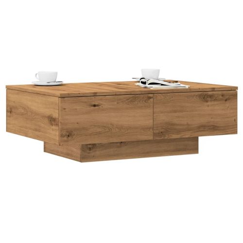 Vidaxl Table Basse Chêne Artisanal 90x60x31 Cm Bois D'ingénierie