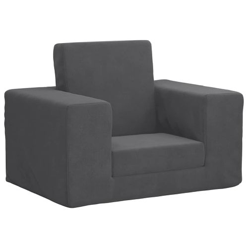 Vidaxl Canapé-Lit Pour Enfants Anthracite Peluche Douce