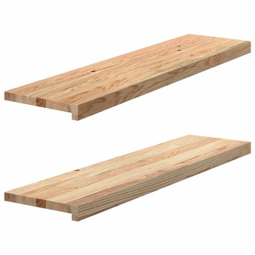 Vidaxl Appuis De Fenêtre 2 Pcs Non Traité 100x30x2cm Bois Chêne Massif