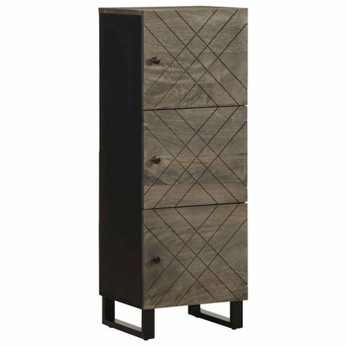 Vidaxl Buffet Noir 40x33x110 Cm Bois De Manguier Massif