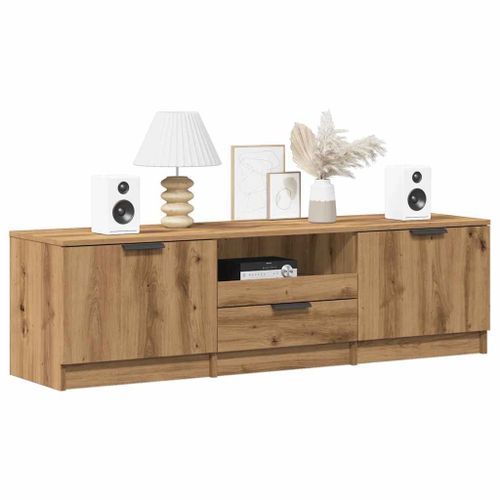 Vidaxl Meuble Tv Chêne Artisanal 140x35x40 Cm Bois D'ingénierie