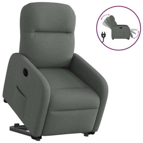 Vidaxl Fauteuil Inclinable Électrique Gris Foncé Tissu