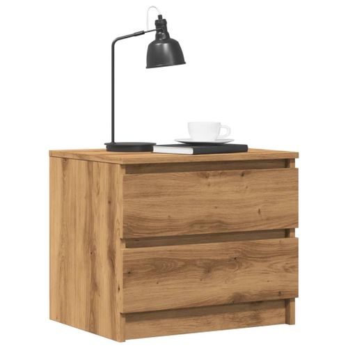 Vidaxl Table De Chevet Chêne Artisanal 50x40x43.5 Cm Bois D’Ingénierie