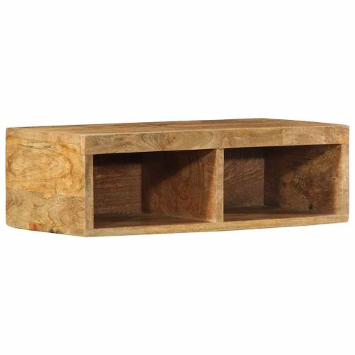 Vidaxl Meuble Tv Mural 60x30x19 Cm Bois Massif De Manguier Brut