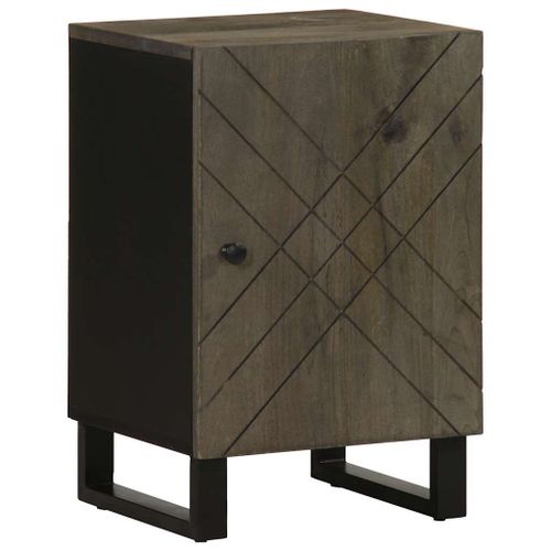 Vidaxl Armoire De Salle De Bain Noir 38x33x58 Cm Bois Massif Manguier