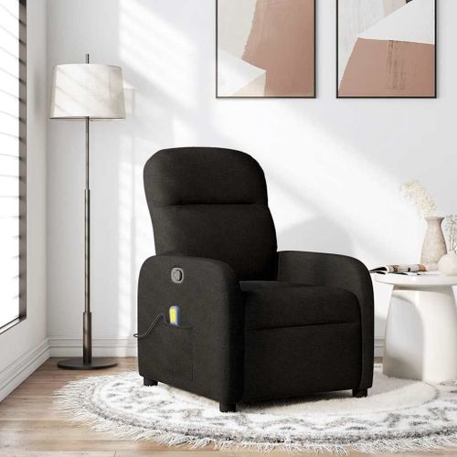 Vidaxl Fauteuil De Massage Inclinable Noir Tissu