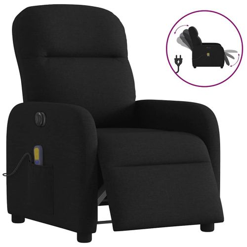 Vidaxl Fauteuil De Massage Inclinable Électrique Noir Tissu