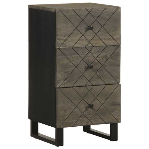 Vidaxl Buffet Noir 40x33x75 Cm Bois Massif De Manguier