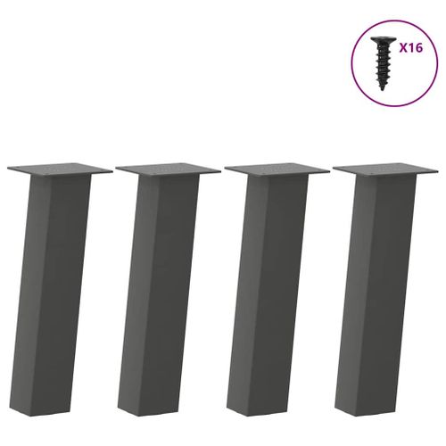 Vidaxl Pieds De Table Basse 4 Pcs Anthracite 30 Cm Acier