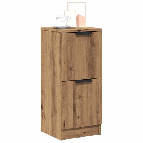 Vidaxl Buffets 2 Pcs Chêne Artisanal 30x30x70 Cm Bois D'ingénierie