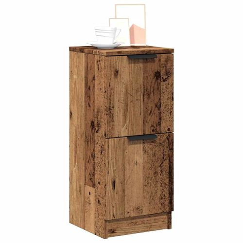Vidaxl Buffets 2 Pcs Vieux Bois 30x30x70 Cm Bois D'ingénierie