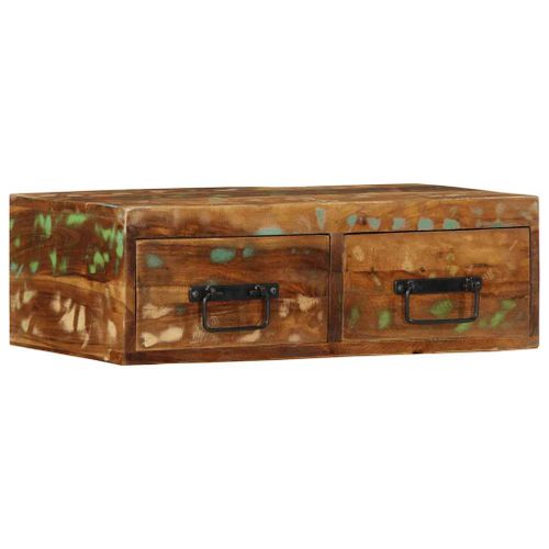 Vidaxl Meuble Tv Mural 60x30x19 Cm Bois Massif De Récupération