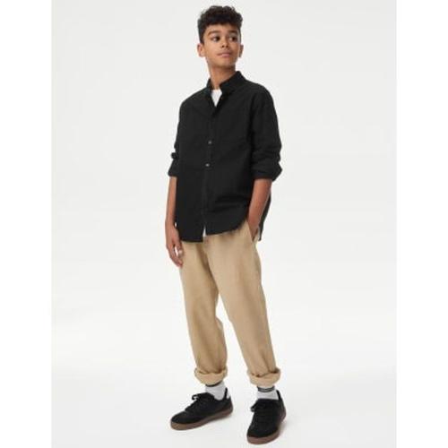 Chemise Oxford 100 % Coton (Du 6 Au 16 Ans) - Noir