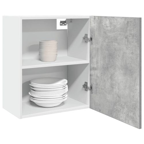 Vidaxl Armoire Suspendue Gris Béton 50x31x60 Cm Aggloméré