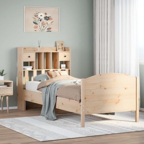 Vidaxl Lit Bibliothèque Sans Matelas 75x190 Cm Bois De Pin Massif