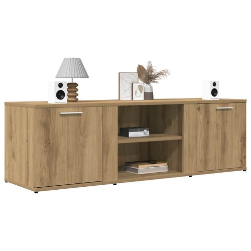 Vidaxl Meuble Tv Chêne Artisanal 120x34x37 Cm Bois D'ingénierie