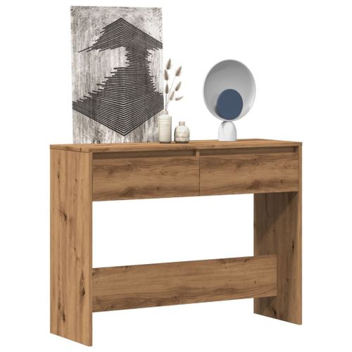 Vidaxl Table Console Chêne Artisanal 100x35x76,5 Cm Bois D'ingénierie