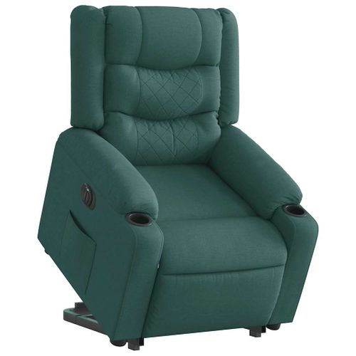 Vidaxl Fauteuil Inclinable Électrique Vert Foncé Tissu