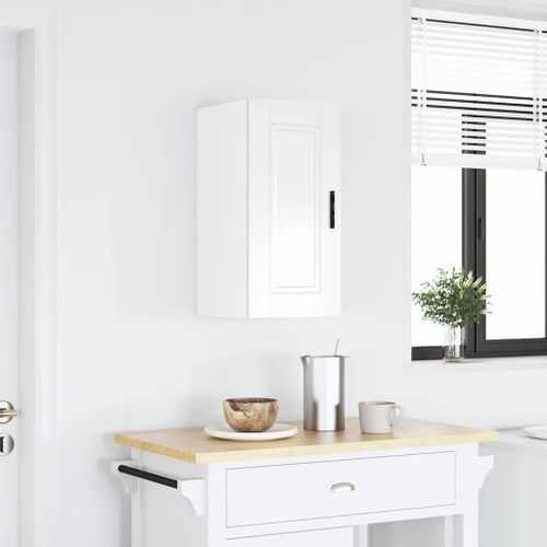 Vidaxl Armoire Murale De Cuisine Porto Blanc Brillant Bois Ingénierie
