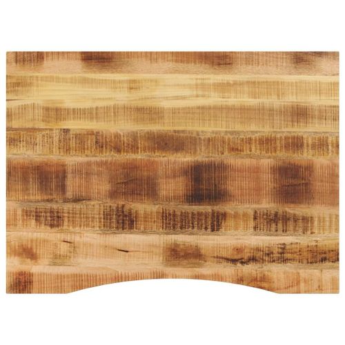 Vidaxl Dessus De Bureau Avec Courbe 110x80x2,5 Cm Manguier Massif Brut
