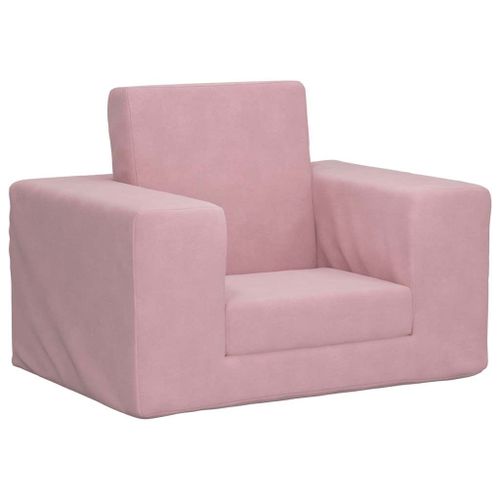 Vidaxl Canapé-Lit Pour Enfants Rose Peluche Douce