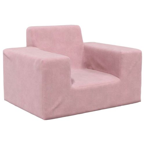 Vidaxl Canapé Pour Enfants Rose Peluche Douce