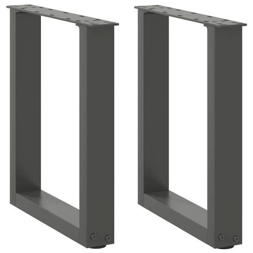 Vidaxl Pieds De Table Basse Forme De U 2 Pcs Anthracite 28x(42-43) Cm