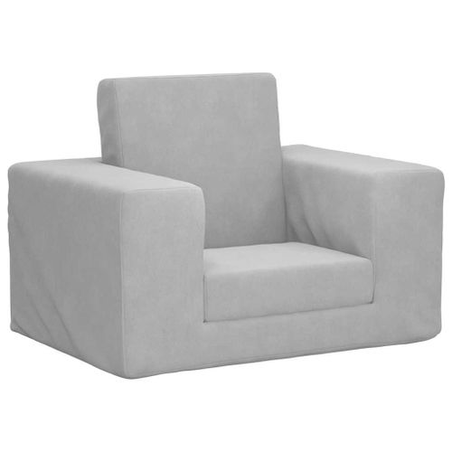 Vidaxl Canapé-Lit Pour Enfants Gris Clair Peluche Douce