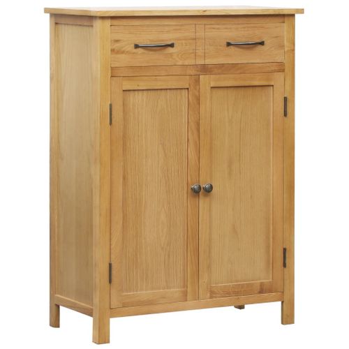 Vidaxl Armoire À Chaussures 76x37x105 Cm Bois De Chêne Solide