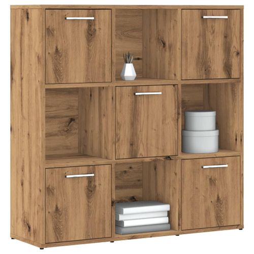 Vidaxl Bibliothèque Chêne Artisanal 90x28x90 Cm Bois D'ingénierie